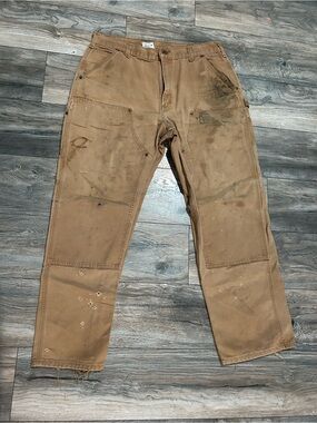 Carhartt B136 BRN Double Knee Carpenter Pants Mens 38 x 32 Distressed 90’s